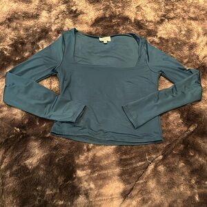 Blue Long Sleeve Top - M